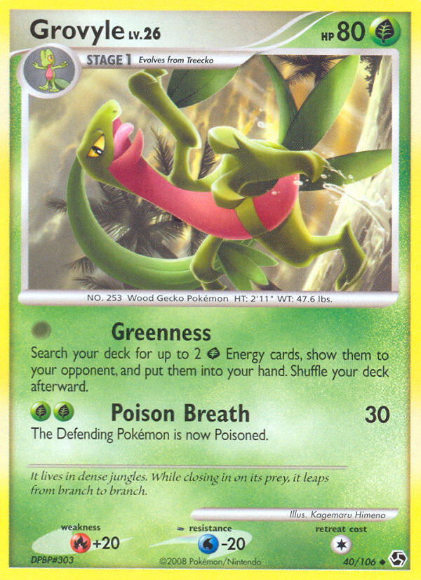 Grovyle (40/106) [Diamond & Pearl: Great Encounters] | Tables and Towers