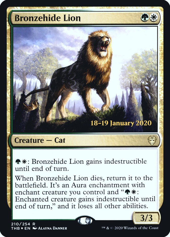 Bronzehide Lion [Theros Beyond Death Prerelease Promos] | Tables and Towers