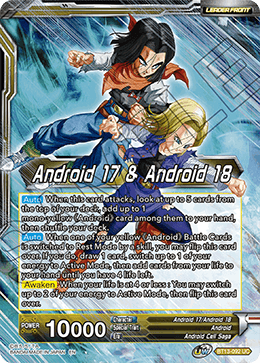 Android 17 & Android 18 // Android 17 & Android 18, Harbingers of Calamity (Uncommon) (BT13-092) [Supreme Rivalry] | Tables and Towers