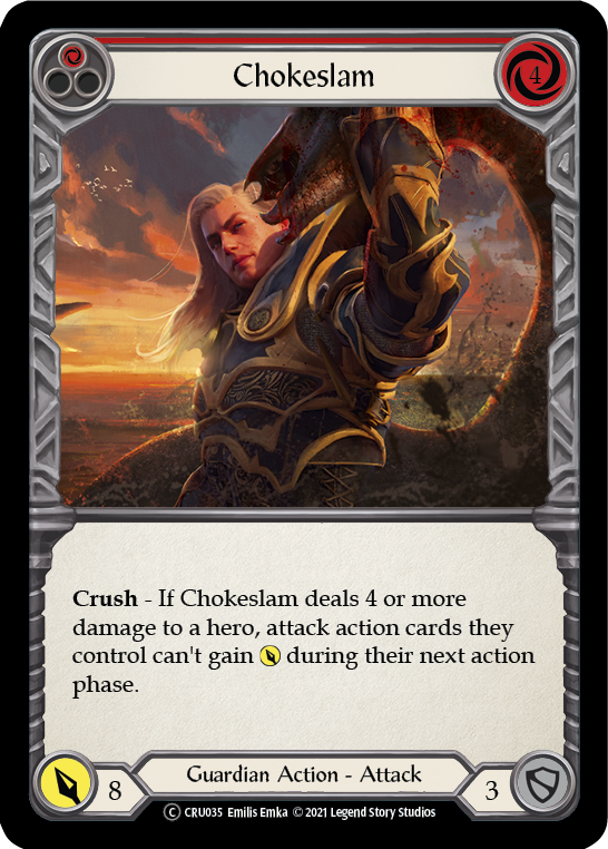 Chokeslam (Red) [U-CRU035] (Crucible of War Unlimited)  Unlimited Rainbow Foil | Tables and Towers