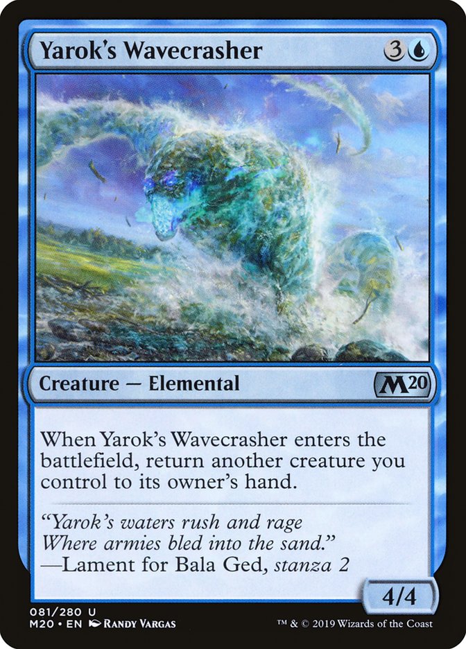 Yarok's Wavecrasher [Core Set 2020] | Tables and Towers