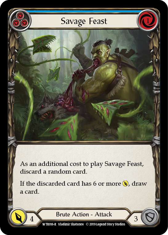 Savage Feast (Blue) [WTR016-R] (Welcome to Rathe)  Alpha Print Normal | Tables and Towers