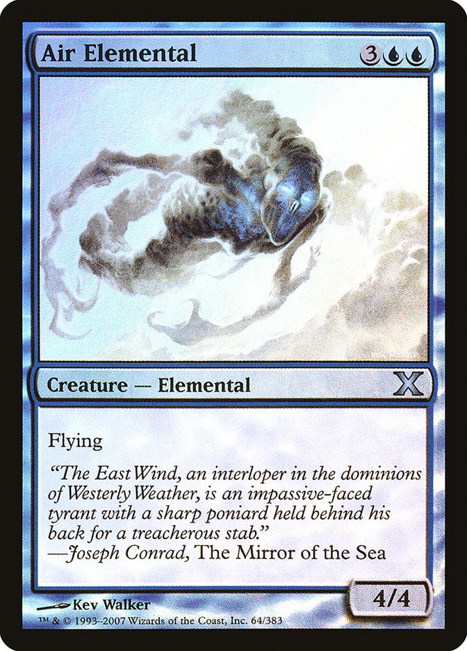 Air Elemental (Premium Foil) [Tenth Edition] | Tables and Towers