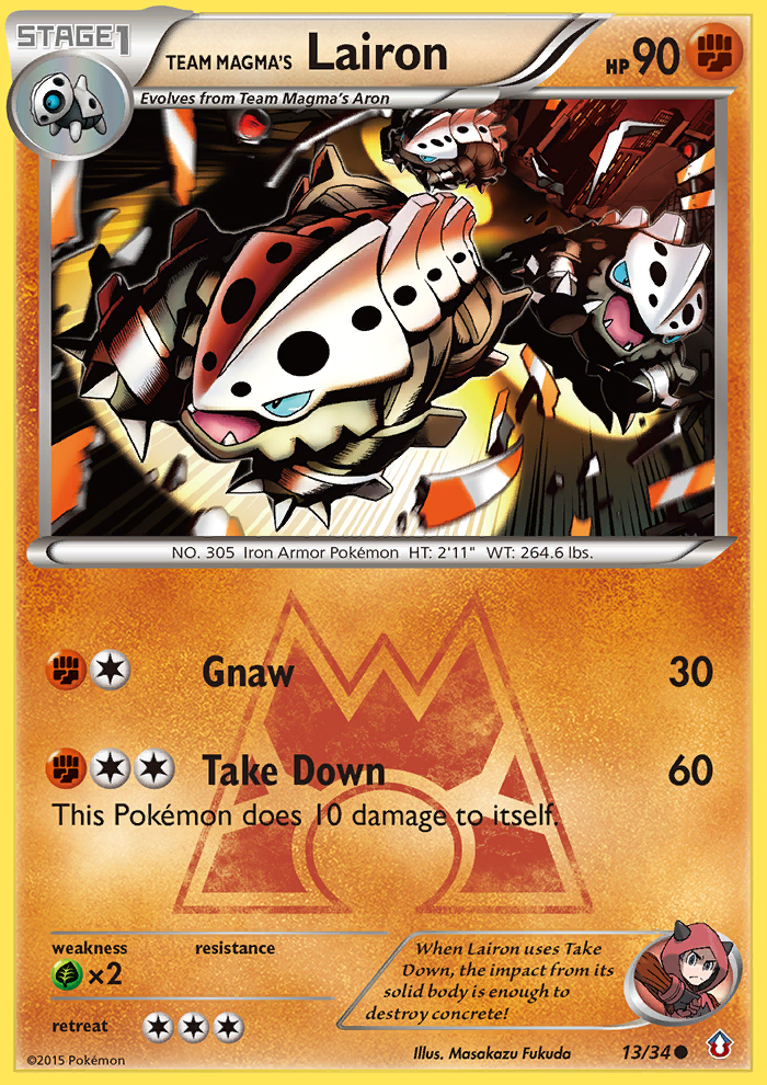 Team Magma's Lairon (13/34) [XY: Double Crisis] | Tables and Towers