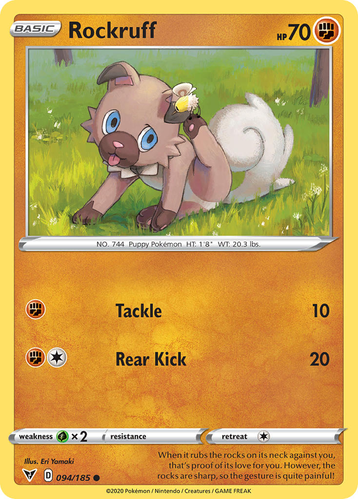 Rockruff (094/185) [Sword & Shield: Vivid Voltage] | Tables and Towers