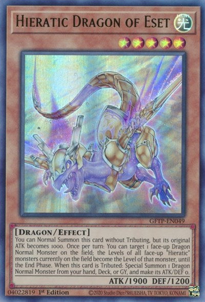 Hieratic Dragon of Eset [GFTP-EN049] Ultra Rare | Tables and Towers