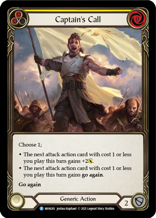 Captain's Call (Yellow) [MON261] (Monarch)  1st Edition Normal | Tables and Towers