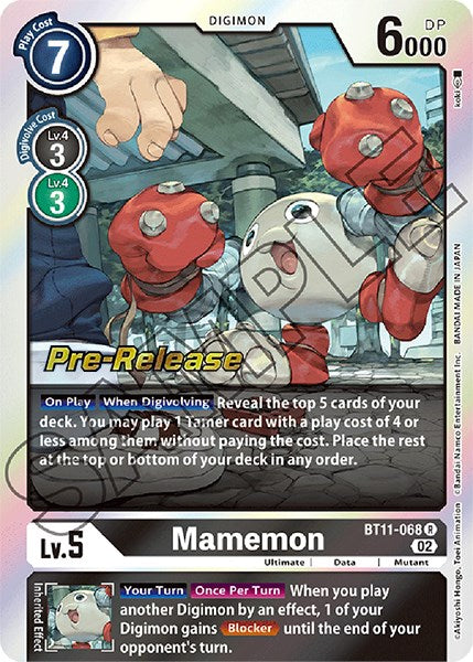 Mamemon [BT11-068] [Dimensional Phase Pre-Release Promos] | Tables and Towers