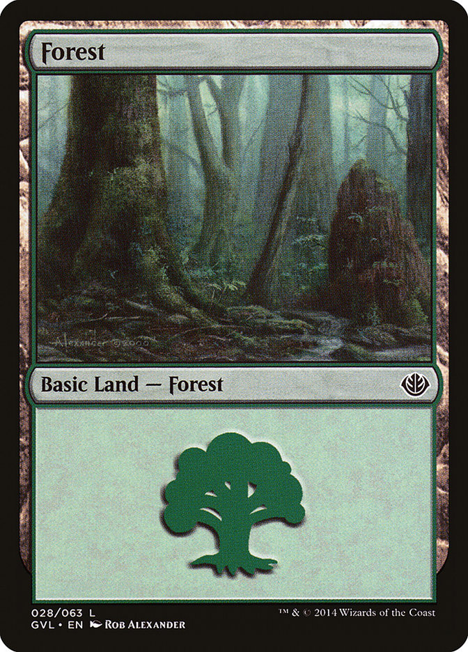 Forest (28) (Garruk vs. Liliana) [Duel Decks Anthology] | Tables and Towers