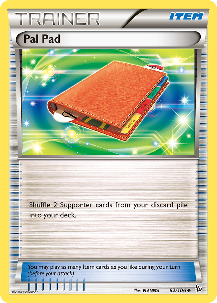 Pal Pad (92/106) [XY: Flashfire] | Tables and Towers