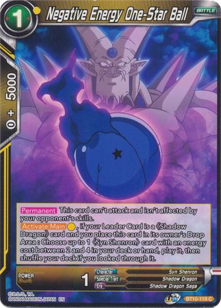 Negative Energy One-Star Ball (BT10-119) [Rise of the Unison Warrior] | Tables and Towers