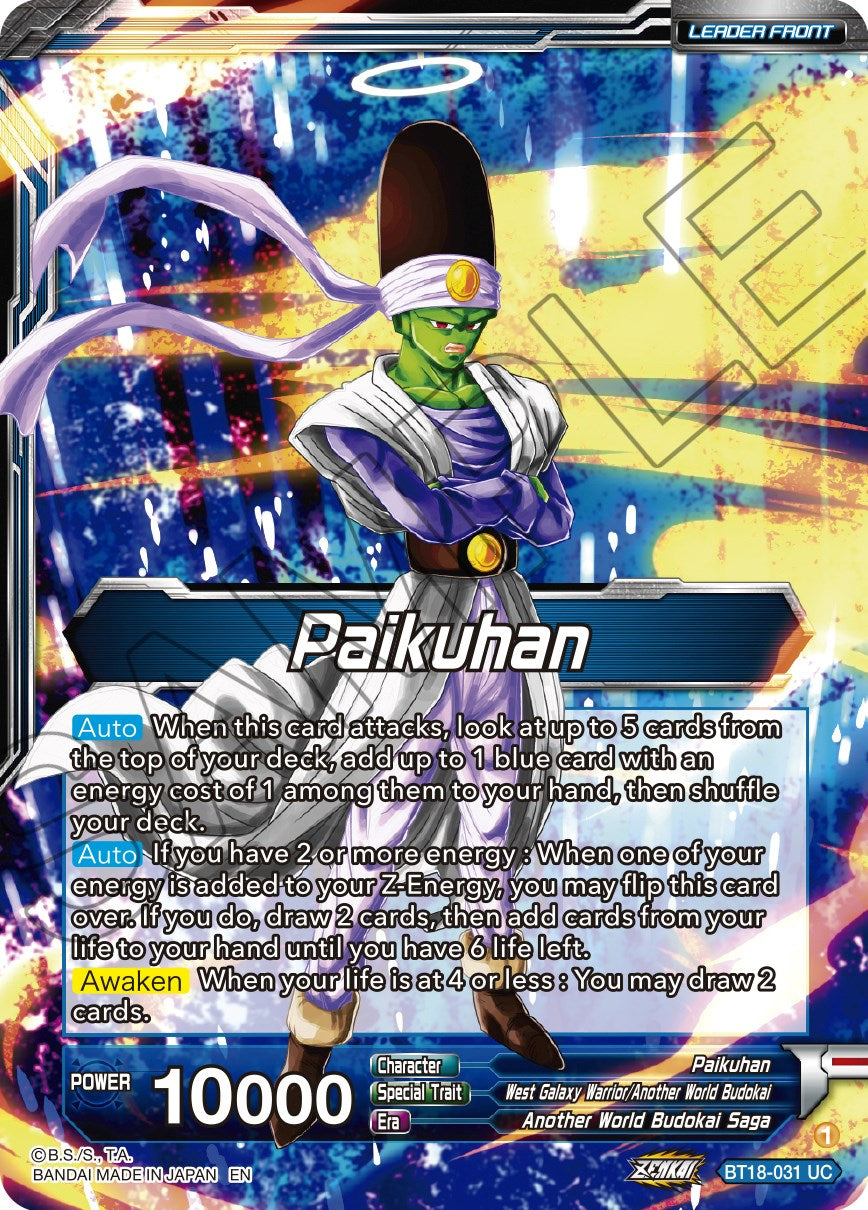 Paikuhan // Paikuhan, West Galaxy Warrior (BT18-031) [Dawn of the Z-Legends] | Tables and Towers