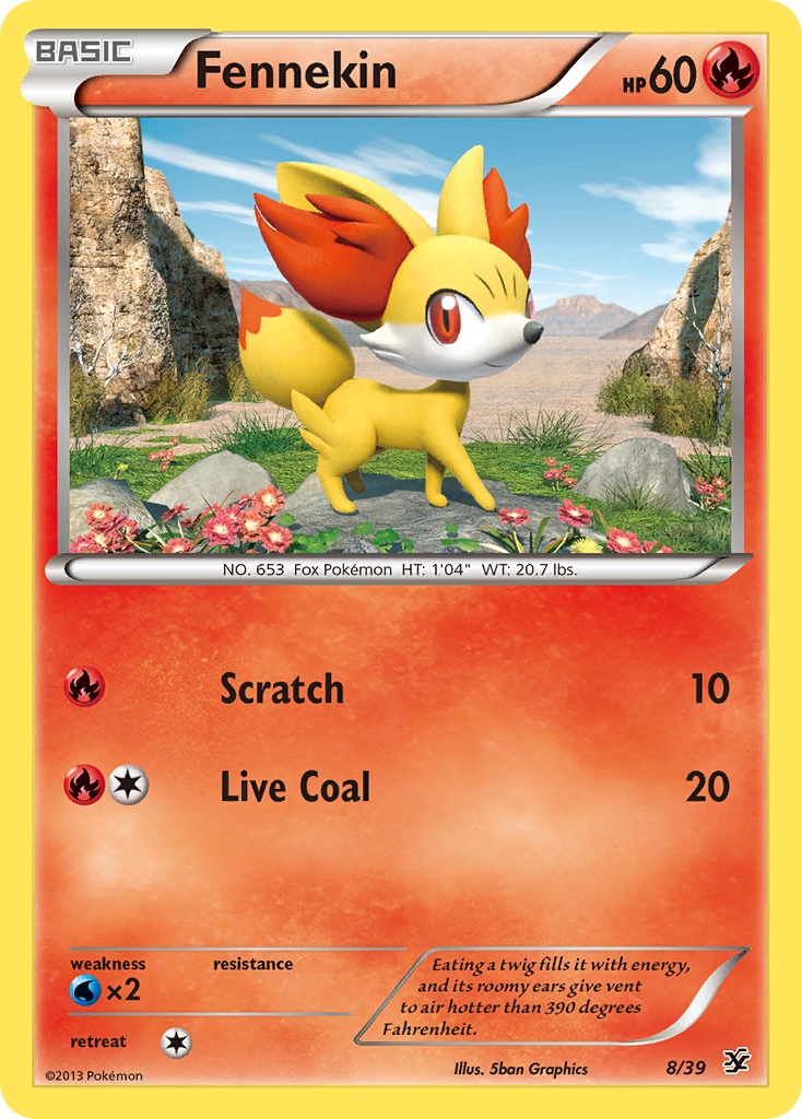 Fennekin (8/39) [XY: Kalos Starter Set] | Tables and Towers