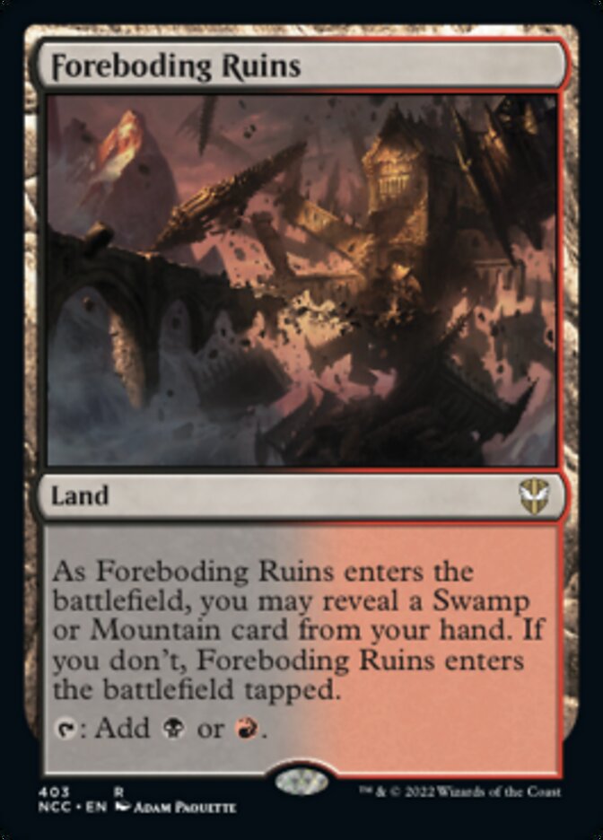 Foreboding Ruins [Streets of New Capenna Commander] | Tables and Towers