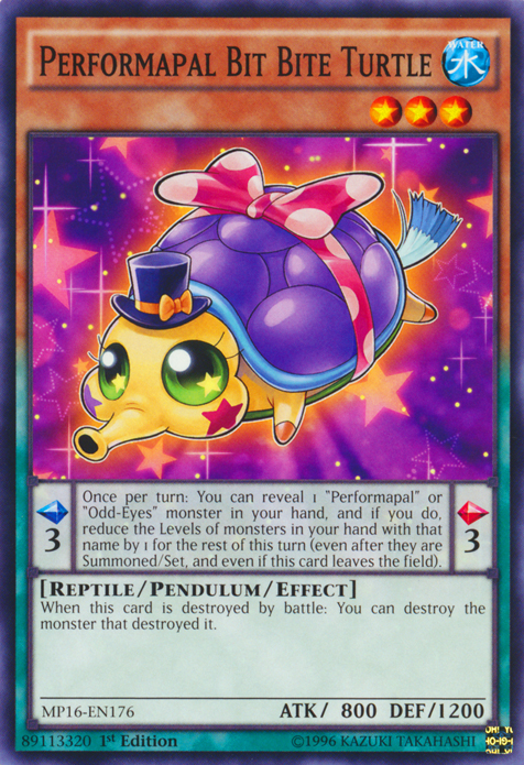 Performapal Bit Bite Turtle [MP16-EN176] Common | Tables and Towers