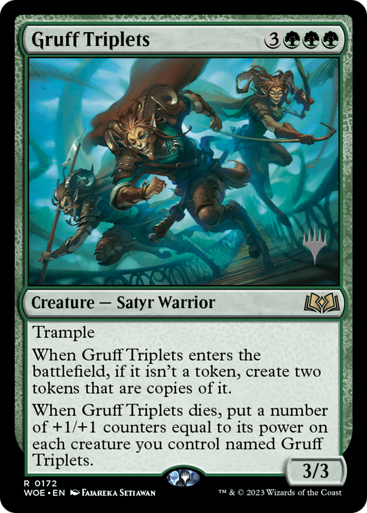 Gruff Triplets (Promo Pack) [Wilds of Eldraine Promos] | Tables and Towers