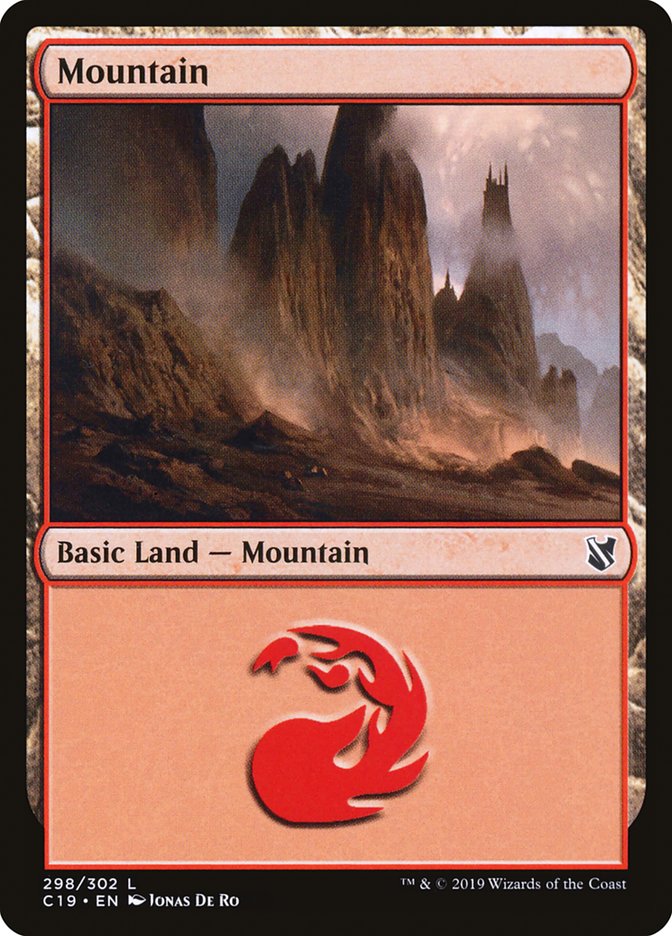 Mountain (298) [Commander 2019] | Tables and Towers