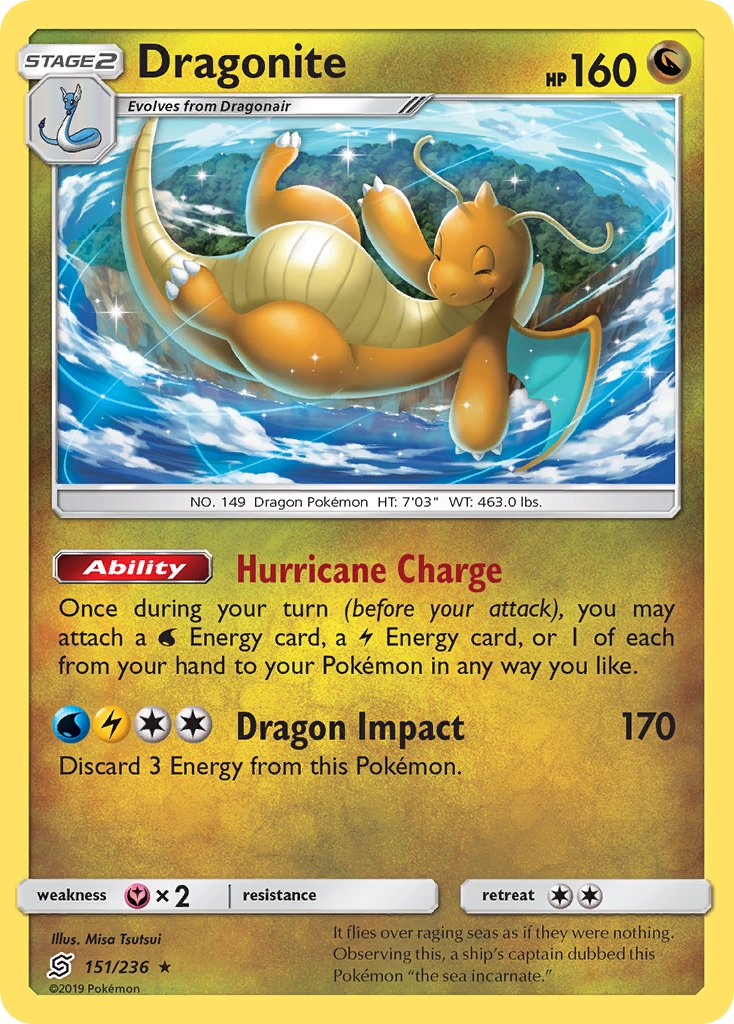 Dragonite (151/236) (Cracked Ice Holo) (Theme Deck Exclusives) [Sun & Moon: Unified Minds] | Tables and Towers