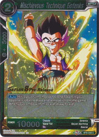 Mischievous Technique Gotenks (BT8-048_PR) [Malicious Machinations Prerelease Promos] | Tables and Towers