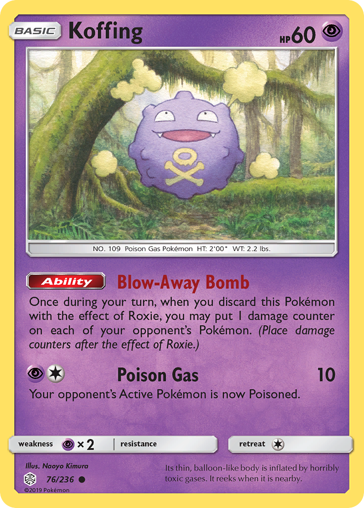 Koffing (76/236) [Sun & Moon: Cosmic Eclipse] | Tables and Towers