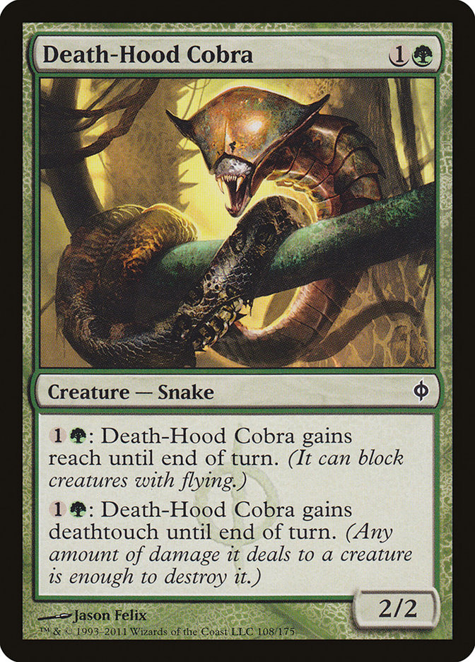 Death-Hood Cobra [New Phyrexia] | Tables and Towers