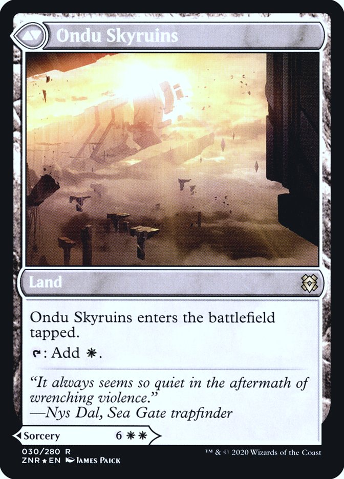 Ondu Inversion // Ondu Skyruins [Zendikar Rising Prerelease Promos] | Tables and Towers