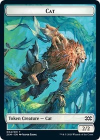 Cat // Copy Double-Sided Token [Double Masters Tokens] | Tables and Towers