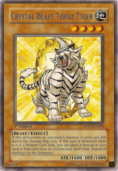 Crystal Beast Topaz Tiger [DP07-EN004] Rare | Tables and Towers