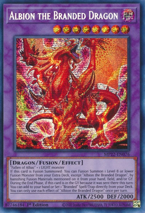 Albion the Branded Dragon [MP22-EN076] Prismatic Secret Rare | Tables and Towers