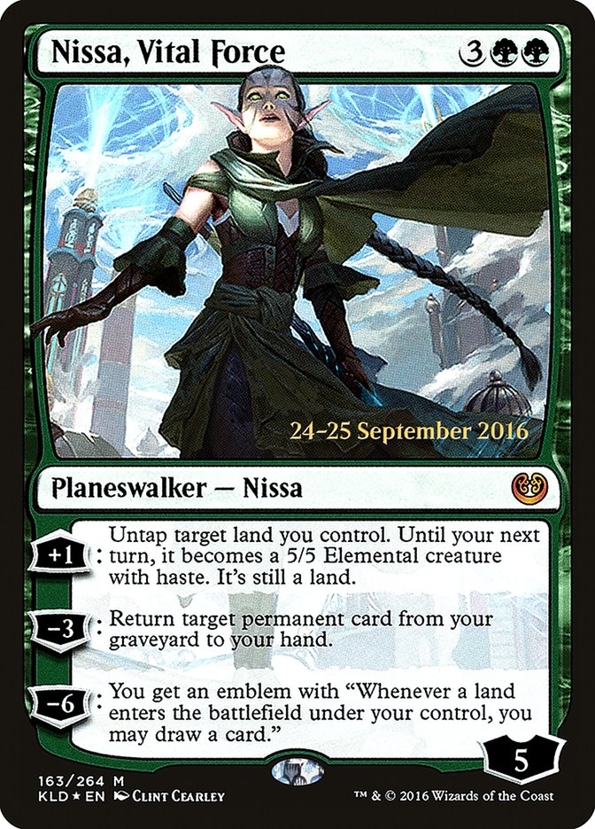 Nissa, Vital Force [Kaladesh Prerelease Promos] | Tables and Towers