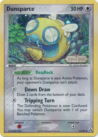 Dunsparce (31/92) (Stamped) [EX: Legend Maker] | Tables and Towers