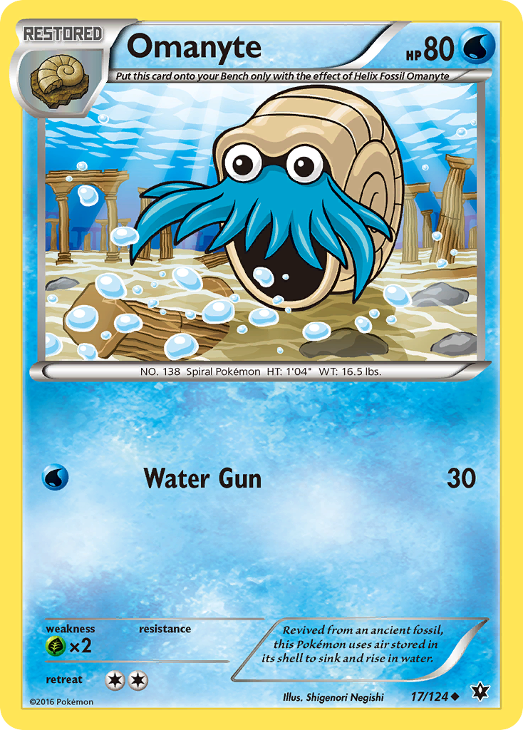 Omanyte (17/124) [XY: Fates Collide] | Tables and Towers