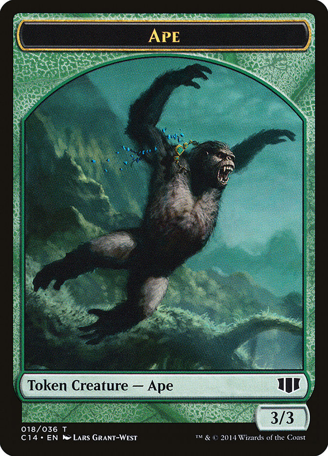 Ape // Zombie (011/036) Double-Sided Token [Commander 2014 Tokens] | Tables and Towers