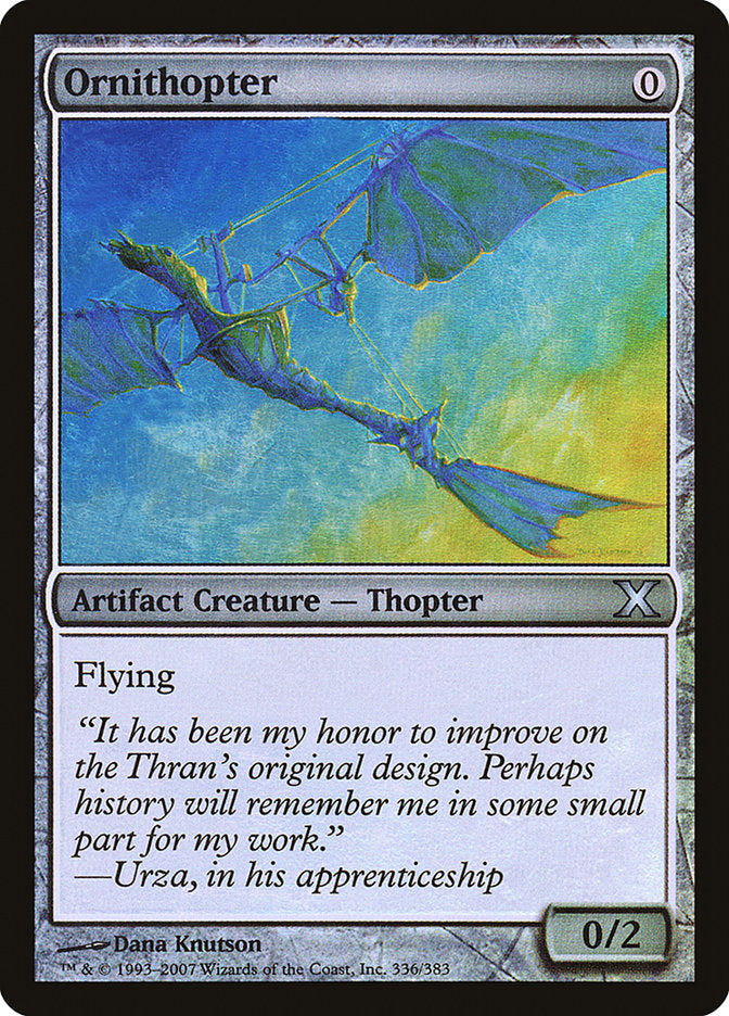 Ornithopter (Premium Foil) [Tenth Edition] | Tables and Towers