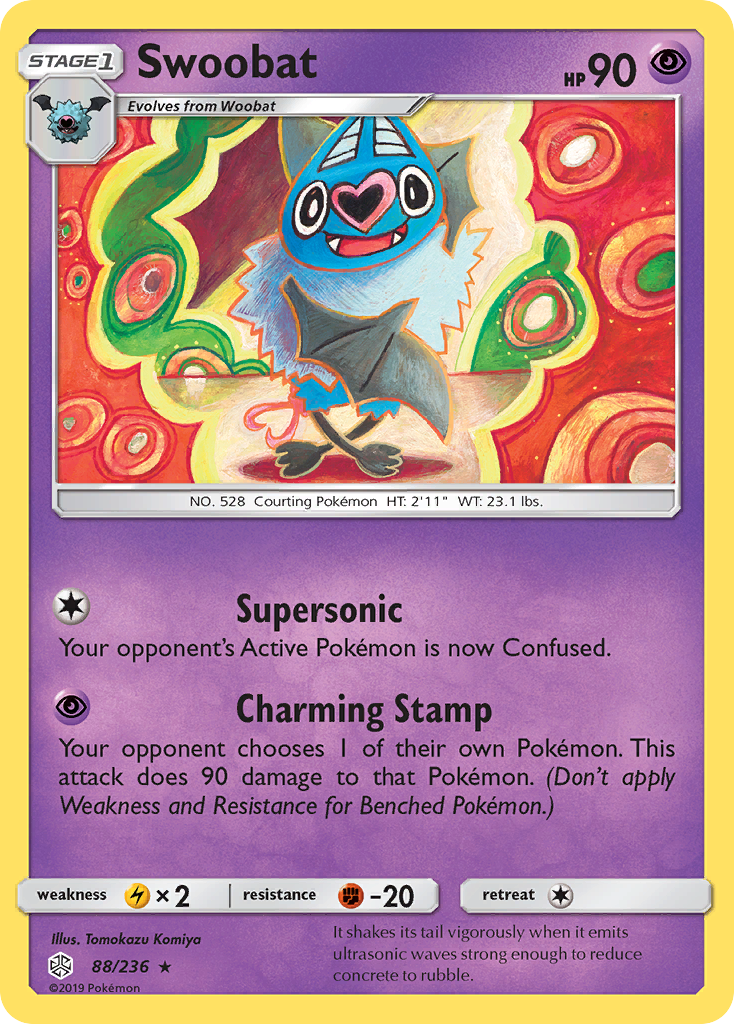 Swoobat (88/236) [Sun & Moon: Cosmic Eclipse] | Tables and Towers