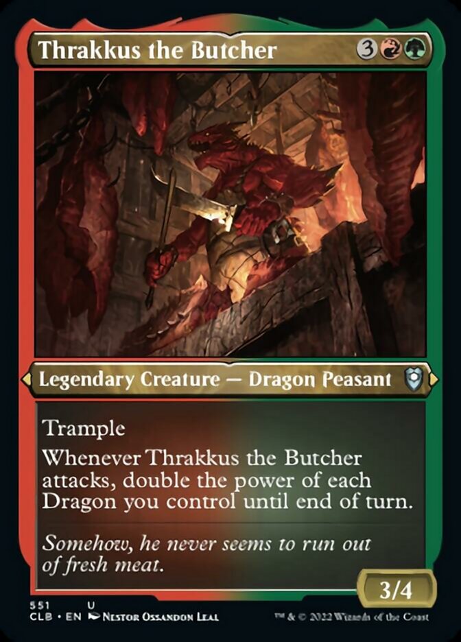 Thrakkus the Butcher (Foil Etched) [Commander Legends: Battle for Baldur's Gate] | Tables and Towers