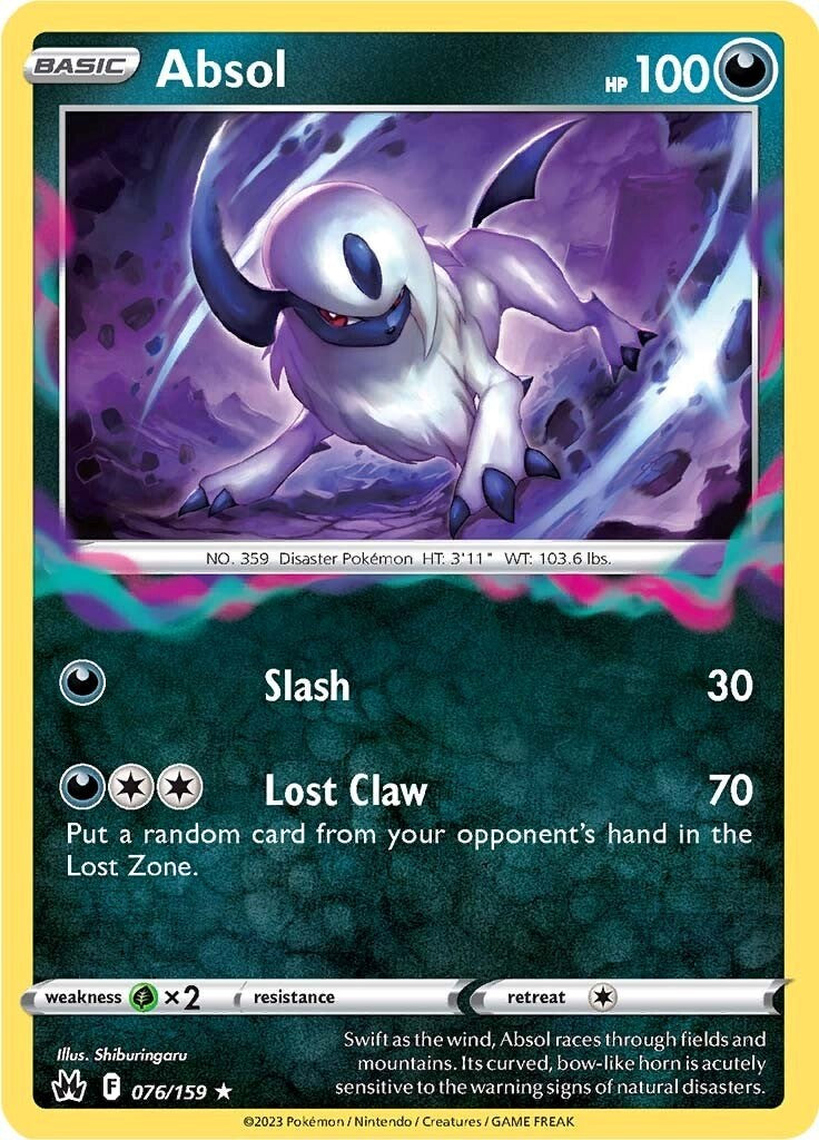 Absol (076/159) [Sword & Shield: Crown Zenith] | Tables and Towers