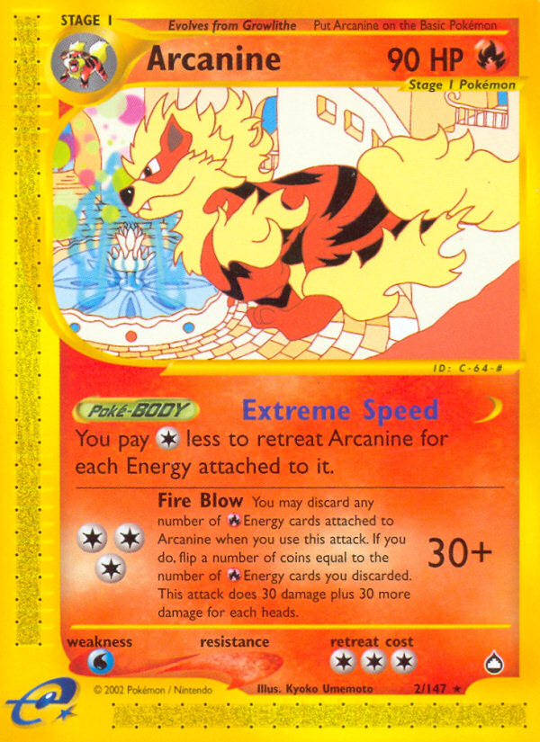 Arcanine (2/147) [Aquapolis] | Tables and Towers