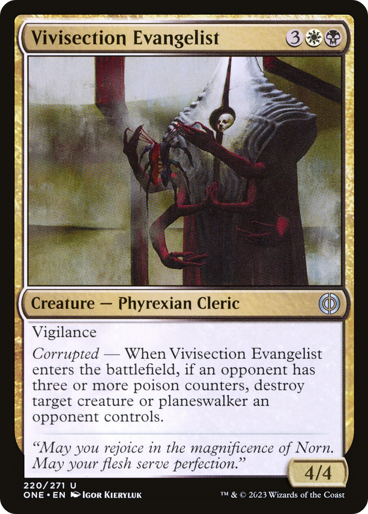 Vivisection Evangelist [Phyrexia: All Will Be One] | Tables and Towers