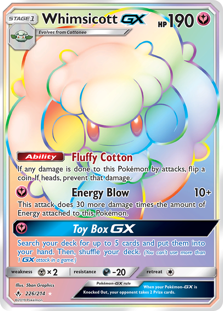 Whimsicott GX (226/214) [Sun & Moon: Unbroken Bonds] | Tables and Towers