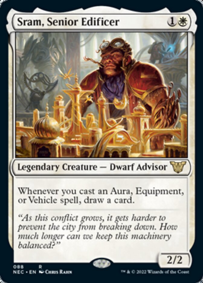 Sram, Senior Edificer [Kamigawa: Neon Dynasty Commander] | Tables and Towers