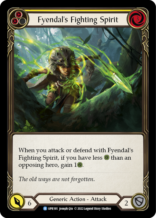 Fyendal's Fighting Spirit (Yellow) [UPR195] (Uprising)  Rainbow Foil | Tables and Towers