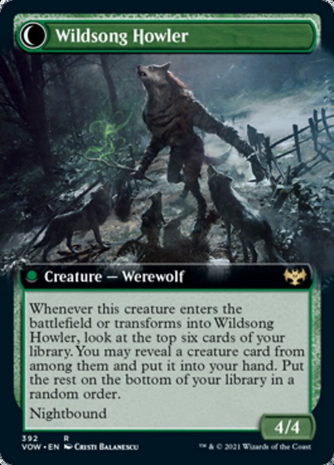 Howlpack Piper // Wildsong Howler (Extended Art) [Innistrad: Crimson Vow] | Tables and Towers