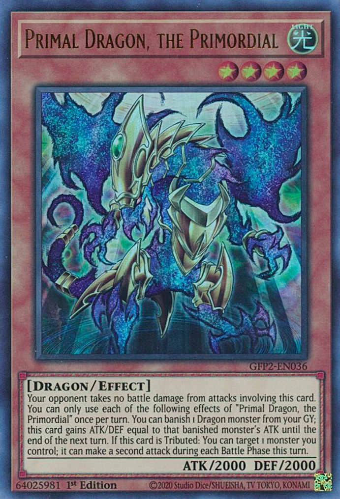 Primal Dragon, the Primordial [GFP2-EN036] Ultra Rare | Tables and Towers