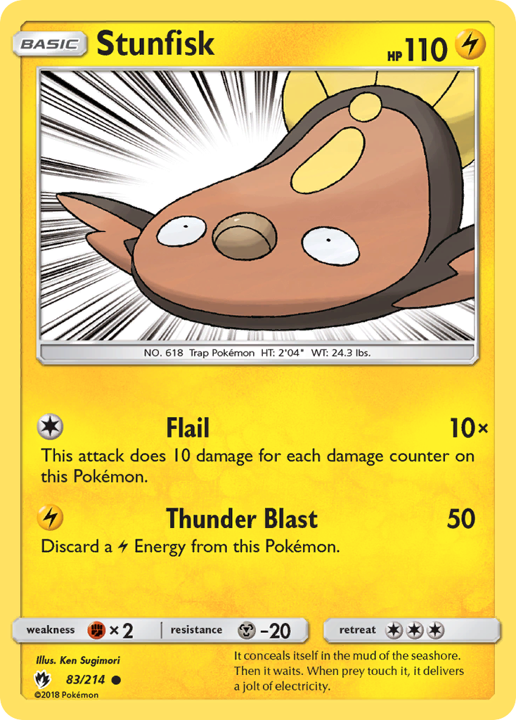 Stunfisk (83/214) [Sun & Moon: Lost Thunder] | Tables and Towers