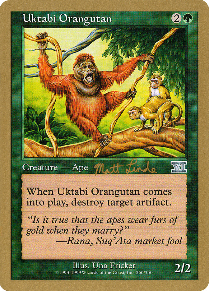 Uktabi Orangutan (Matt Linde) [World Championship Decks 1999] | Tables and Towers