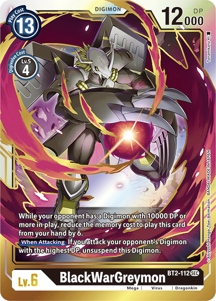 BlackWarGreymon [BT2-112] [Release Special Booster Ver.1.5] | Tables and Towers