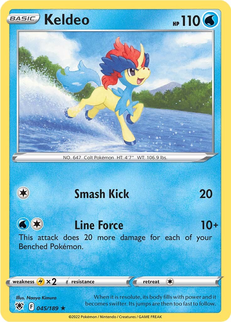 Keldeo (045/189) (Theme Deck Exclusive) [Sword & Shield: Astral Radiance] | Tables and Towers