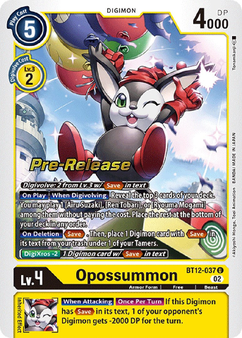 Opossummon [BT12-037] [Across Time Pre-Release Cards] | Tables and Towers