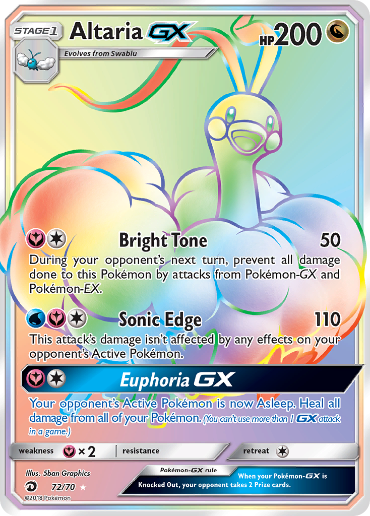 Altaria GX (72/70) [Sun & Moon: Dragon Majesty] | Tables and Towers